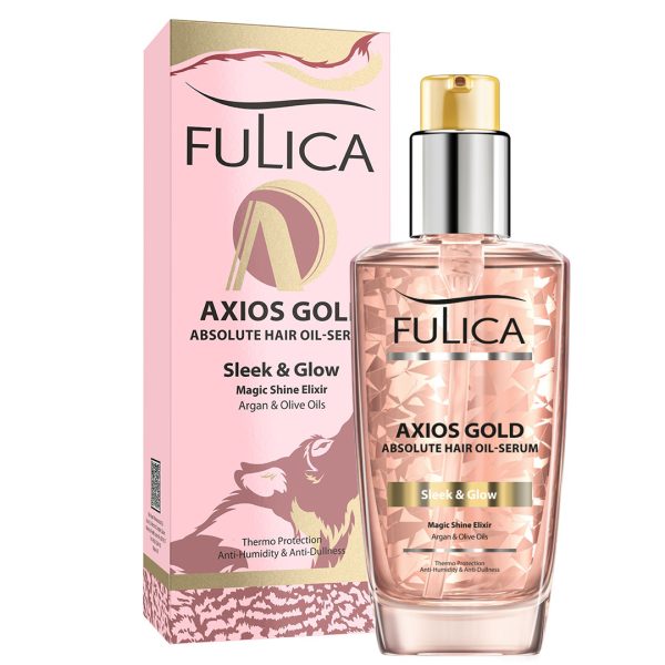 سرم مو فولیکا مدل براق کننده حاوی روغن آرگان Axios Gold حجم 100ملی لیتر - تصویر 1
