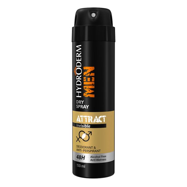 اسپری دئودورانت و ضد تعریق مدل Attract آقایان هیدرودرم حجم 150 میلی لیتر - تصویر 1