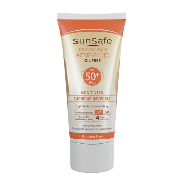 فلوئید ضد آفتاب فاقد چربی +SPF 50 سان سیف مقدار 50 میلی گرم - تصویر 1