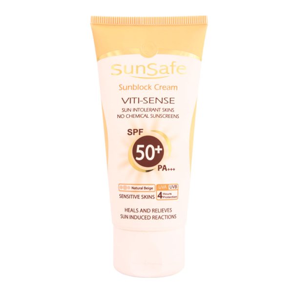 كرم ضد آفتاب فیزیکال پوست حساس ویتی سنس +SPF 50 سان سیف مقدار 50 میلی گرم - تصویر 1