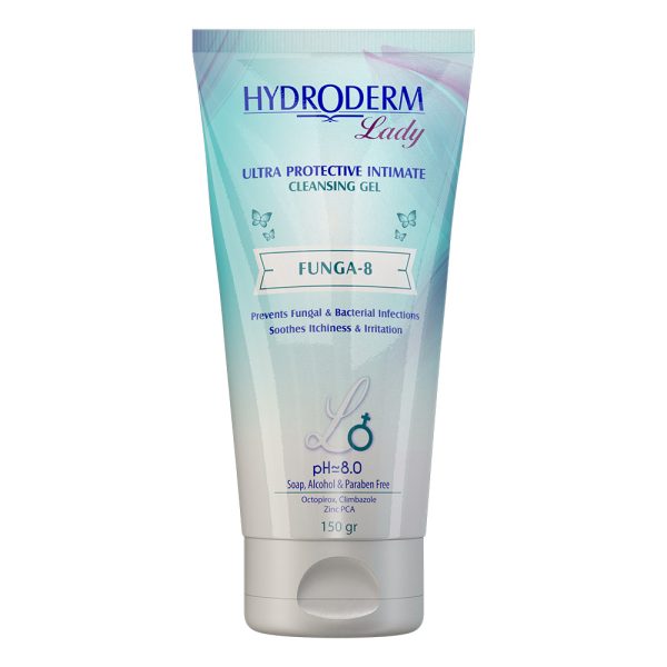 التیام-بخش ژل بهداشتی ژنیتال بانوان هیدرودرم لیدی مناسب مخاط ملتهب شده FUNGA-8 حجم میلی 150 لیتر - تصویر 1