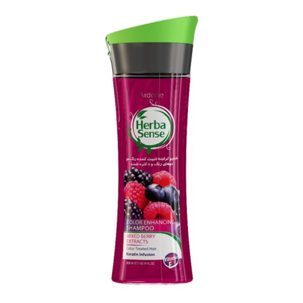 شامپو کراتینه و تثبیت کننده رنگ مو سر آردن هرباسنس Color Enhancing Shampoo حاوی توت های و حشی حجم 300 میلی لیتر - تصویر 1