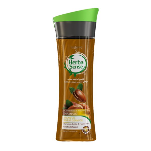 شامپو کراتینه مغذی مو سر آردن هرباسنس  Nourishing & Protecting Shampoo حاوی روغن های آرگان و جوانه گندم حجم 300میلی لیتر - تصویر 1