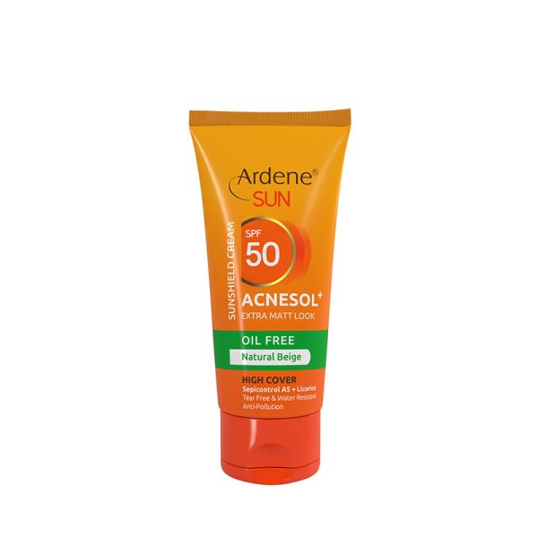 کرم ضدآفتاب آکنه سول پلاس SPF50 رنگی بژ طبیعی فاقد چربی آردن سان حجم 50 میلی گرم - تصویر 1