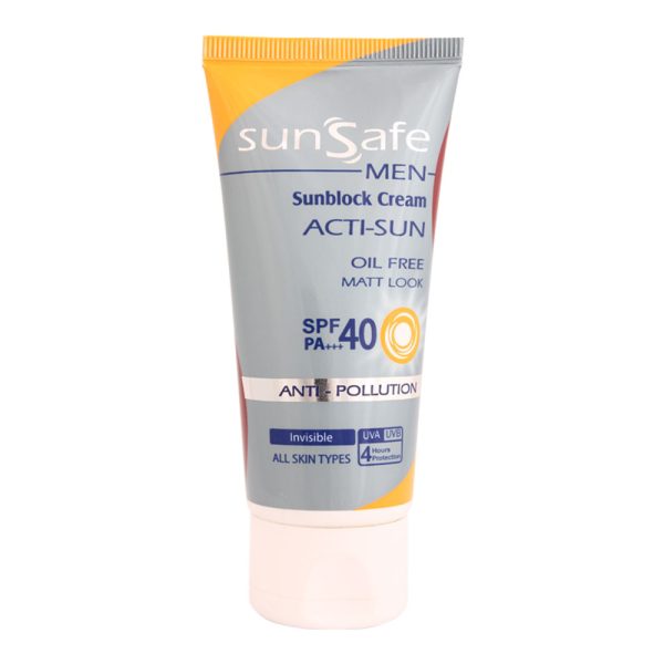 کرم ضد آفتاب آقایان SPF 40 سان سیف مقدار 50 میلی گرم - تصویر 1