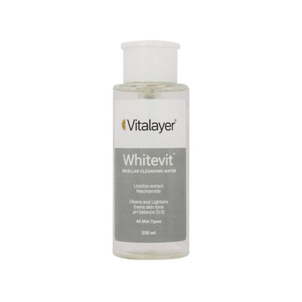 محلول پاک کننده آرایش ویتالیر مدل Whitevit حجم 250 میلی لیتر - تصویر 1